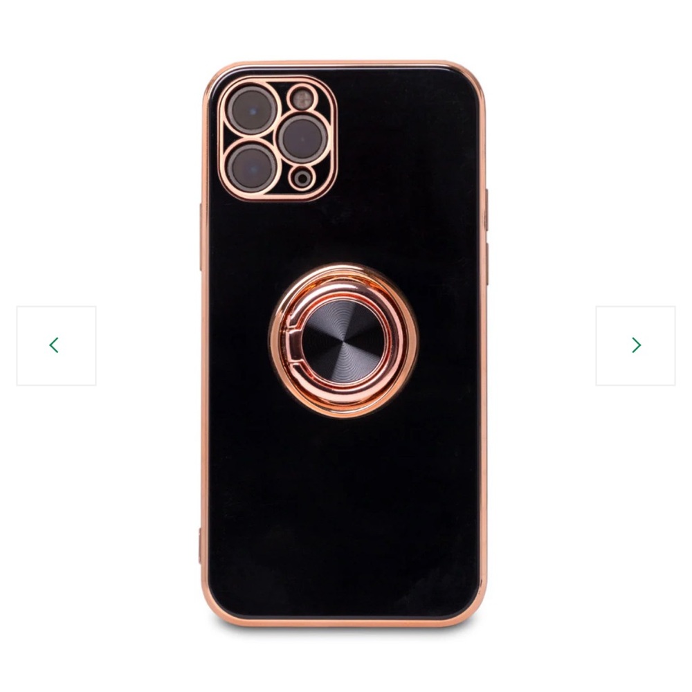 Black and Gold Phone Case with Ring Holder
iPhone Max